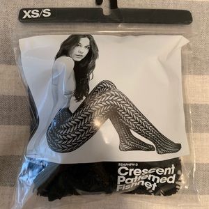 American Apparel Crescent Fishnet Tights NWT